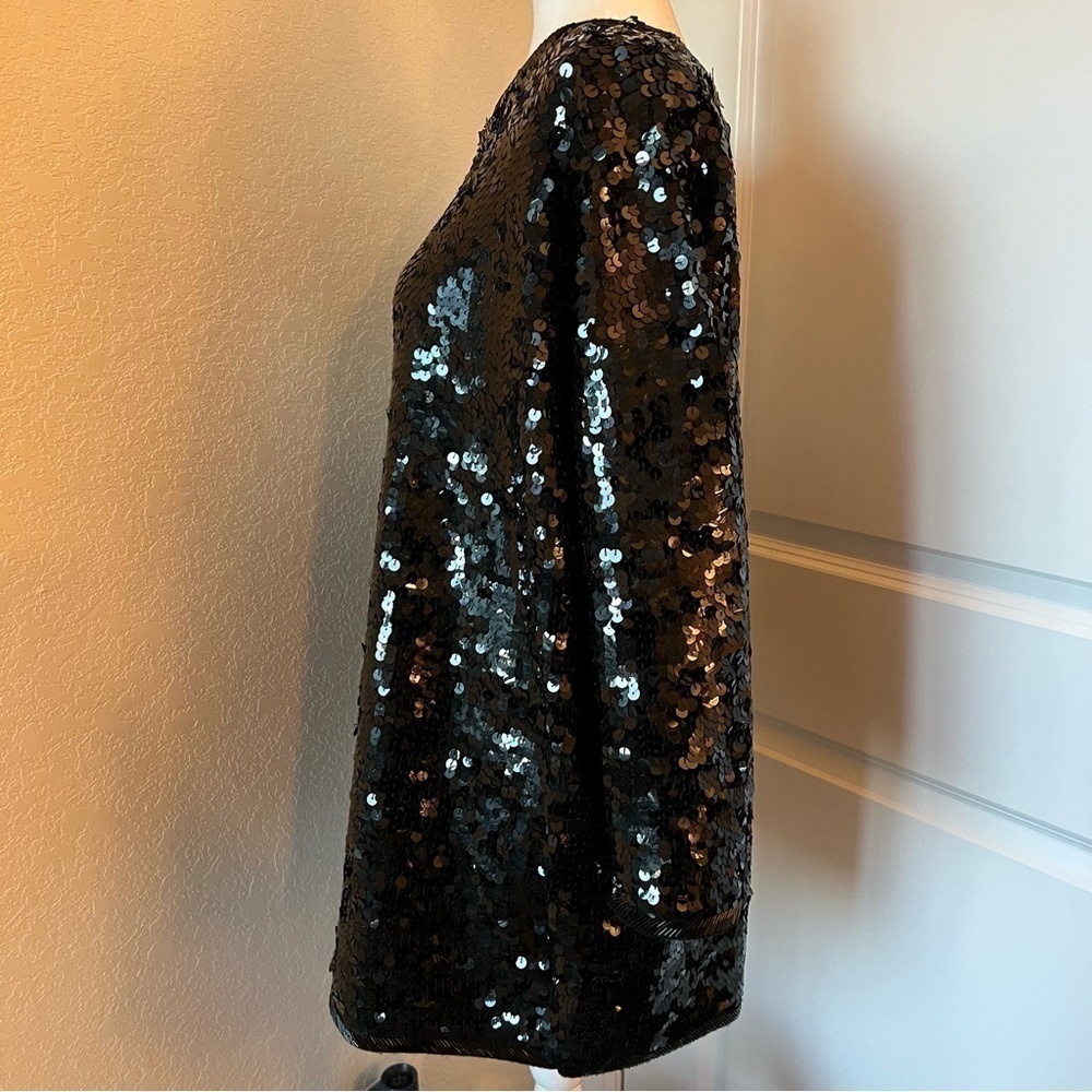 Henri Bendel x Michael Simon Vintage Sequin Beaded Mini Dress - Picture 10 of 10